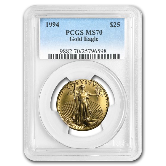 1994 1/2 oz Gold American Eagle MS-70 PCGS 1994 1/2 oz Gold American Eagle MS-70 PCGS